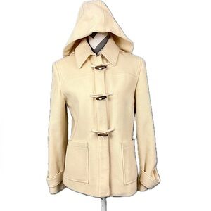 Kenneth Cole Reaction Cream Wool Blend Coat - Size 8